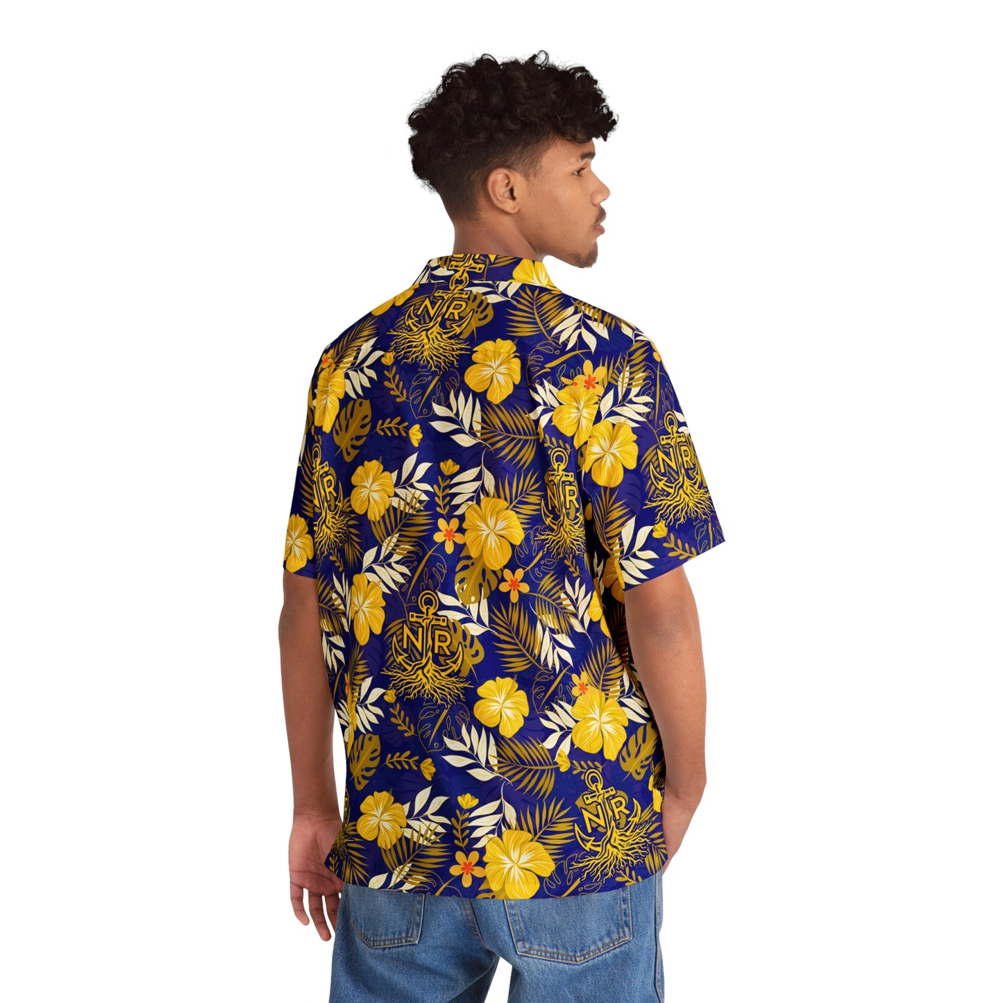 Navy Roots High Tide Hawaiian Shirt