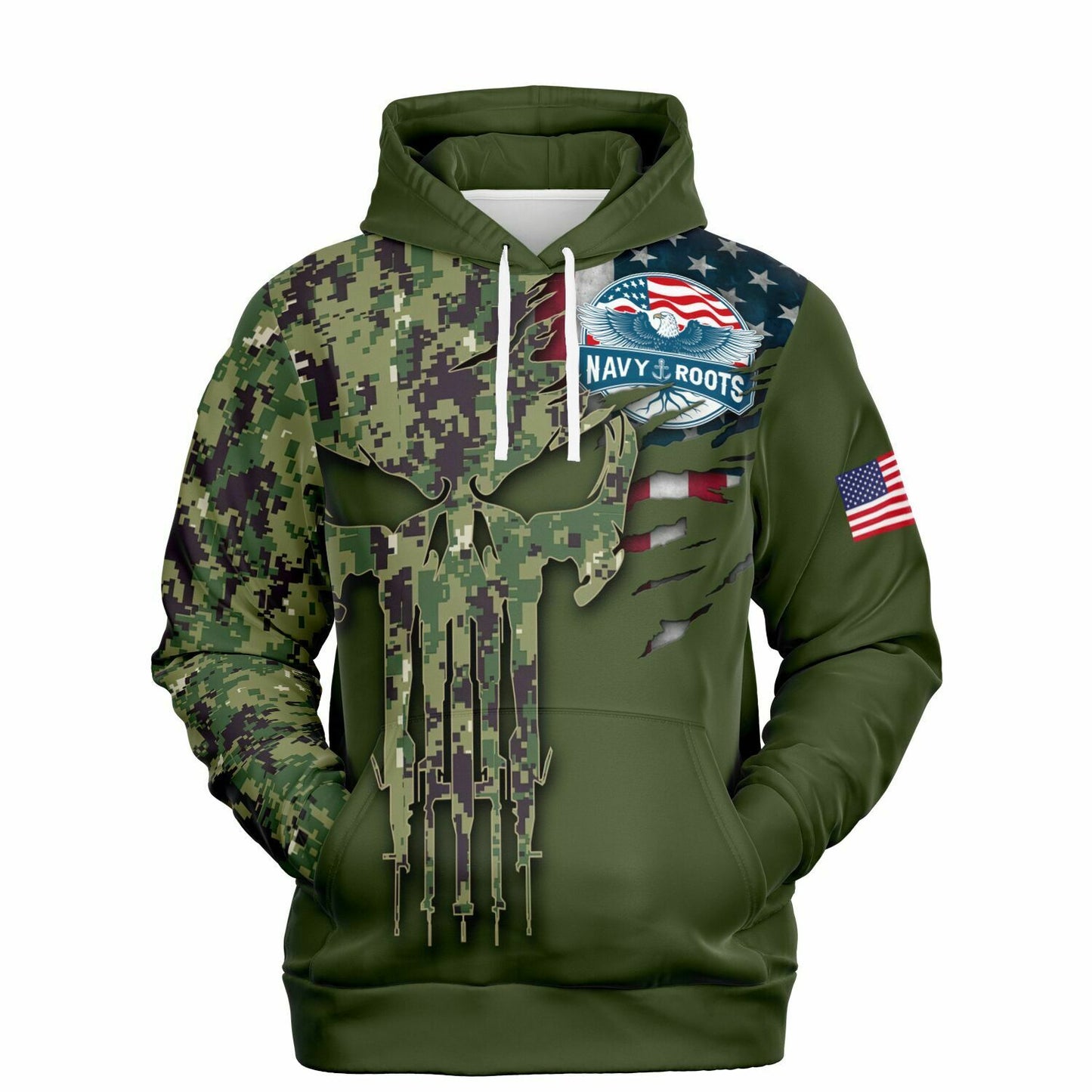 Green Digital Camo Athletic Hoodie