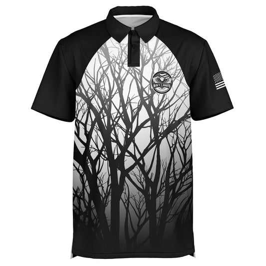 B & W Polo Shirt - AOP