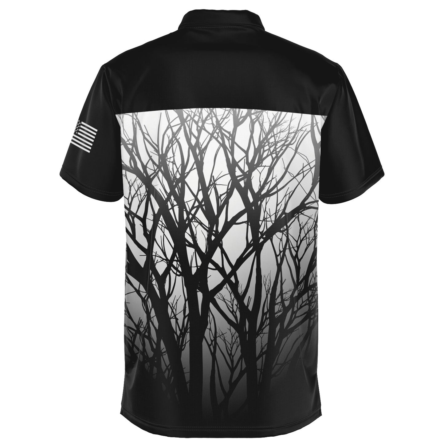 B & W Polo Shirt - AOP